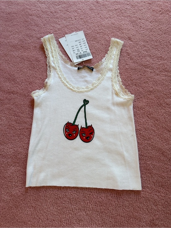 Brandy Melville Tops - Brandy Melville Cherry tank top
